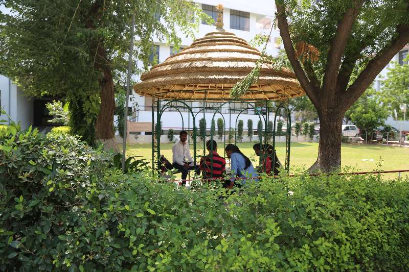 The green SKIT campus with its academic blocks