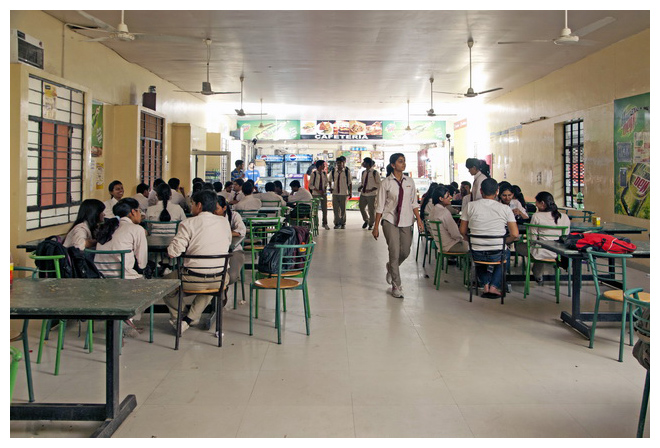 Seating in the campus canteen