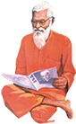 Portrait of Swami Keshvanand Ji, whose teachings inspired the institute