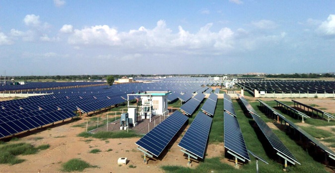 The captive solar plant at SKIT